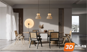Dining Table Set Skp Files